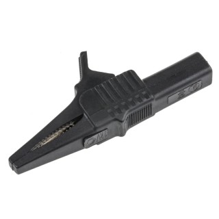 Mueller Electric Black Crocodile Clip, Nickel Plated Steel Contact, 30A Insulated BU-65-0
