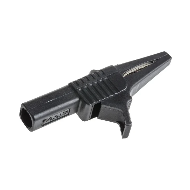 Mueller Electric Black Crocodile Clip, Nickel Plated Steel Contact, 30A Insulated BU-65-0