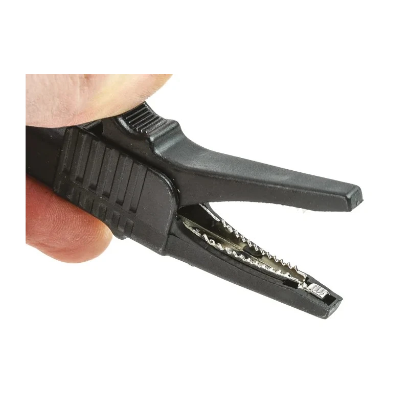 Mueller Electric Black Crocodile Clip, Nickel Plated Steel Contact, 30A Insulated BU-65-0