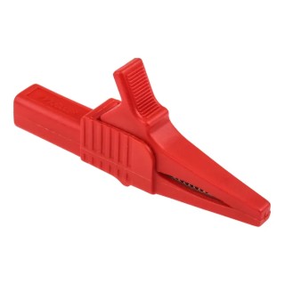 Mueller Electric Red Crocodile Clip Nickel Plated Steel Contact 30A Insulated BU-65-2