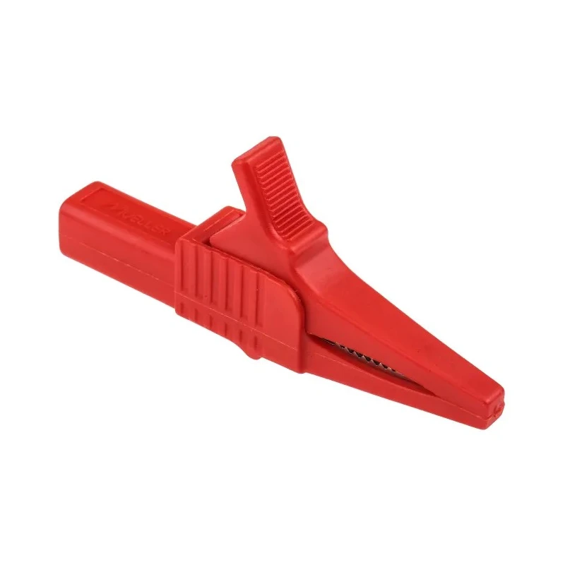 Mueller Electric Red Crocodile Clip Nickel Plated Steel Contact 30A Insulated BU-65-2