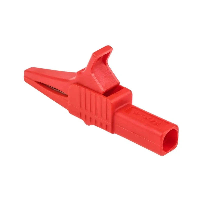 Mueller Electric Red Crocodile Clip Nickel Plated Steel Contact 30A Insulated BU-65-2
