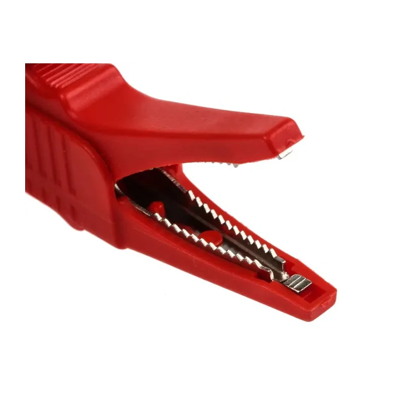 Mueller Electric Red Crocodile Clip Nickel Plated Steel Contact 30A Insulated BU-65-2