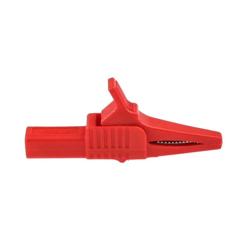Mueller Electric Red Crocodile Clip Nickel Plated Steel Contact 30A Insulated BU-65-2
