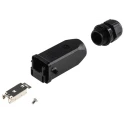 HARTING Han 3A RJ45 Series RJ45 Connector Male Cable Cat6 Shielded Straight 1 Port 8 Way 09451251560