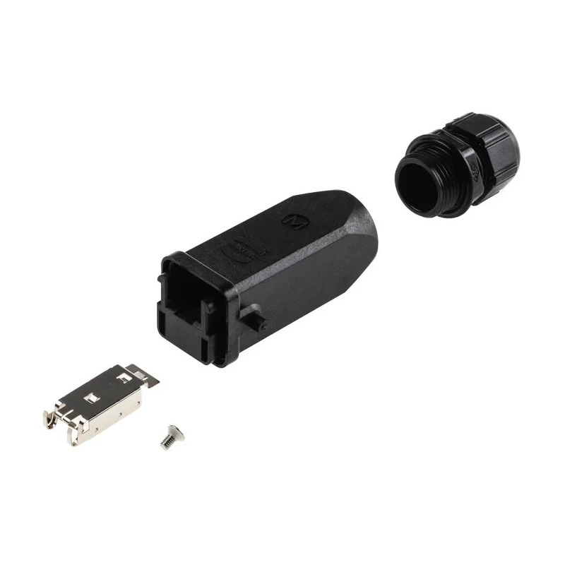 HARTING Han 3A RJ45 Series RJ45 Connector Male Cable Cat6 Shielded Straight 1 Port 8 Way 09451251560