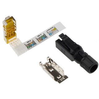 HARTING RJ Industrial Series RJ45 Connector Male, Cable Mount, Cat6 Shielded, Straight Orientation, 1 Port 8 Way 09451511560