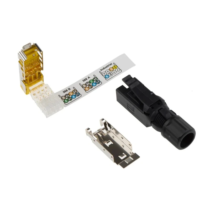 HARTING RJ Industrial Series RJ45 Connector Male, Cable Mount, Cat6 Shielded, Straight Orientation, 1 Port 8 Way 09451511560