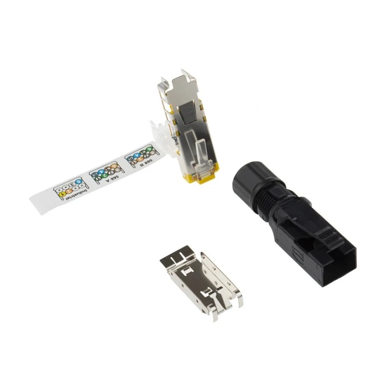 HARTING RJ Industrial Series RJ45 Connector Male, Cable Mount, Cat6 Shielded, Straight Orientation, 1 Port 8 Way 09451511560