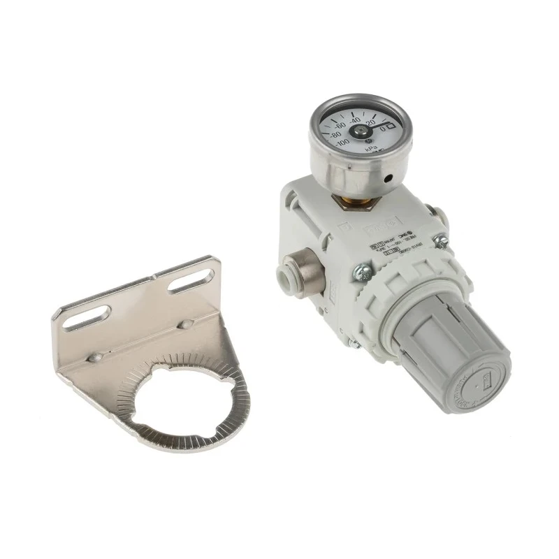 SMC Metric M6 Port Vacuum Regulator , 0.6L/min Flow Rate, Rc Connection, -100 to -1.3 kPa Pressure Range IRV10-C06BG