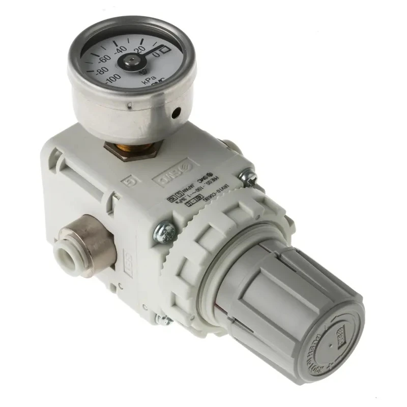 SMC Metric M6 Port Vacuum Regulator , 0.6L/min Flow Rate, Rc Connection, -100 to -1.3 kPa Pressure Range IRV10-C06BG