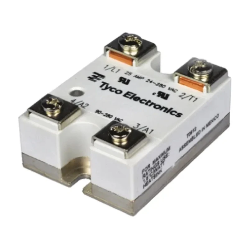 TE Connectivity Solid State Relay Panel Mount, 25 A Load Current, 280 Vrms Load, 32 V Control SSR-240D25 1393030-7