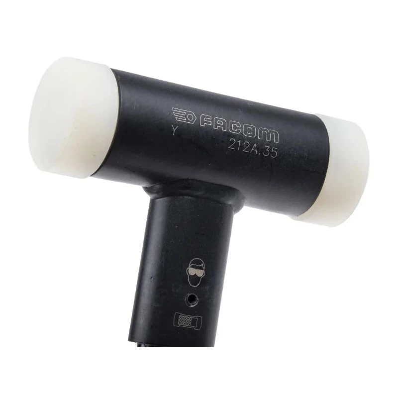Facom Nylon Mallet with Replaceable Face Steel Head 0.698 kg Fibreglass Handle 35mm Diameter 305mm Length 212A.35