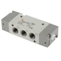 SMC Pneumatic Solenoid Valve, Pilot Rc 1/8, 5/2 Function, Die Cast Aluminium Body, 0.7 MPa Max Pressure SYJA7000