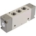 SMC Pneumatic Solenoid Valve, Pilot Rc 1/8, 5/2 Function, Die Cast Aluminium Body, 0.7 MPa Max Pressure SYJA7000