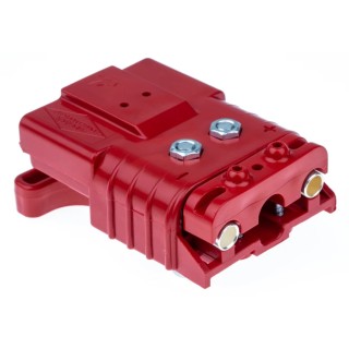 Anderson Power Products SBE80 Series 2 Way Male/Female Battery Connector, Straight, Feed Through, 150V, 80A SBE80