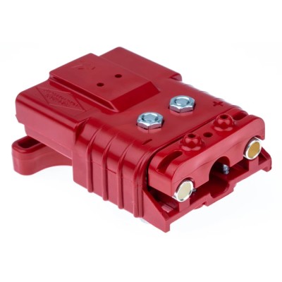Anderson Power Products SBE80 Series 2 Way Male/Female Battery Connector, Straight, Feed Through, 150V, 80A SBE80