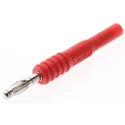 Mueller Electric Red Test Connector Adapter with Beryllium Copper Alloy, Brass Contacts, Nickel Plated, 15A, 1kV BU-32101-2