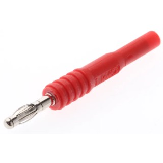 Mueller Electric Red Test Connector Adapter with Beryllium Copper Alloy, Brass Contacts, Nickel Plated, 15A, 1kV BU-32101-2