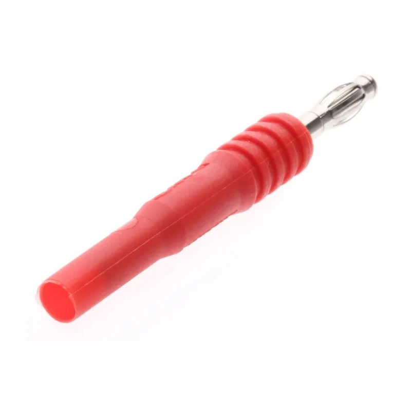 Mueller Electric Red Test Connector Adapter with Beryllium Copper Alloy, Brass Contacts, Nickel Plated, 15A, 1kV BU-32101-2