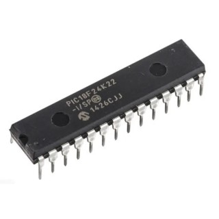 Microchip 8 bit PIC18F Microcontroller, 64 MHz, 16kB FLASH, 28-Pin SPDIP PIC18F24K22-I/SP