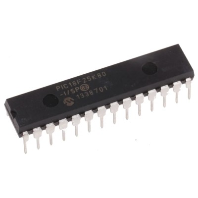 Microchip PIC18F 8-bit PIC Microcontroller 64 MHz 32kB FLASH 28-Pin SPDIP PIC18F25K80-I/SP