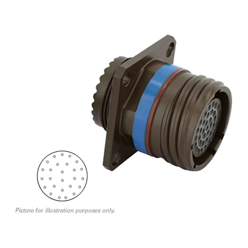 Souriau Sunbank by Eaton MIL Spec Circular Connector 26 Way Female Contacts Copper Alloy Straight 7.5A 8D Series 8D017W26SA