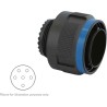 Souriau Sunbank by Eaton MIL Spec Circular Connector, 8D Series, Copper Alloy, Straight 6 Way Cable, Male, Black 8D517Z06PN
