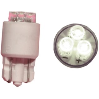 JKL Components White Indicator Lamp 12V dc Wedge Base 10.4 mm Diameter LE-0903-02W