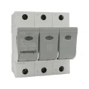 Mersen 63A Bottle Fuse Holder Panel Mount 3-Pole for D02, 36 x 15 mm Fuse, 400V AC B1012622 / 05863.063000