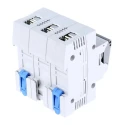 Mersen 63A Bottle Fuse Holder Panel Mount 3-Pole for D02, 36 x 15 mm Fuse, 400V AC B1012622 / 05863.063000