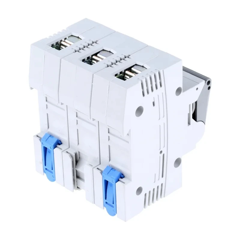 Mersen 63A Bottle Fuse Holder Panel Mount 3-Pole for D02, 36 x 15 mm Fuse, 400V AC B1012622 / 05863.063000
