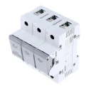 Mersen 63A Bottle Fuse Holder Panel Mount 3-Pole for D02, 36 x 15 mm Fuse, 400V AC B1012622 / 05863.063000