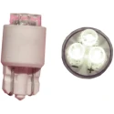 JKL Components White Indicator Lamp 12V DC Wedge Base 10.4mm Diameter LE-0903-02W