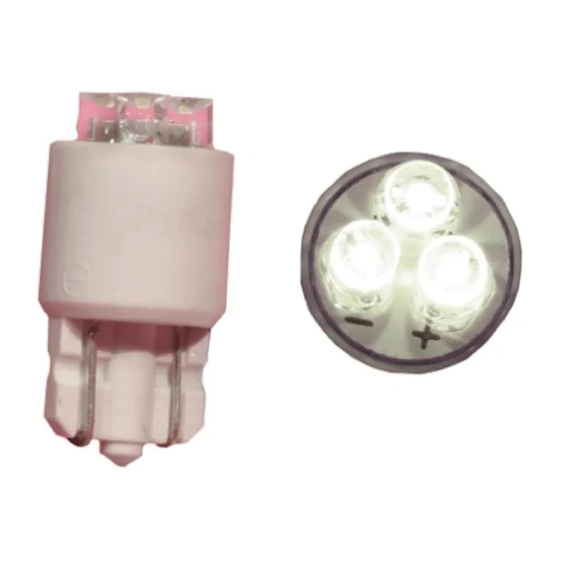 JKL Components White Indicator Lamp 12V DC Wedge Base 10.4mm Diameter LE-0903-02W