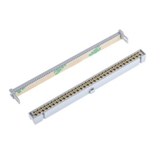 3M 64-Way IDC Connector Female for Cable, 2 Row, Right Angle, 1A, 1kV, Gold over Nickel Plating, Model 7964-6500EC