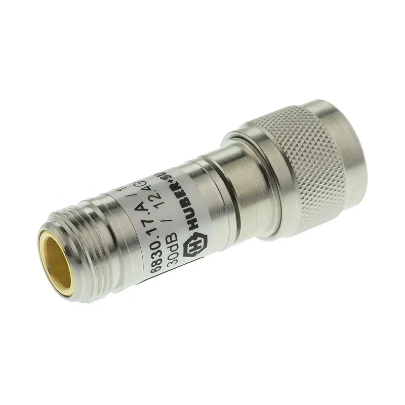 Huber+Suhner RF Attenuator 1 dB, N Plug to N Socket, 50Ω, 4–24 GHz, Straight, Male-Female 6830.17.A