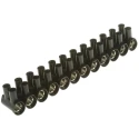 CAMDENBOSS Terminal Strip 12-Way 35mm² Wire 125A Screw Termination Nylon Black CTSOS438/12BK/RS
