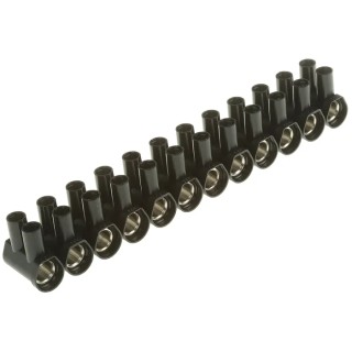CAMDENBOSS Terminal Strip 12-Way 35mm² Wire 125A Screw Termination Nylon Black CTSOS438/12BK/RS