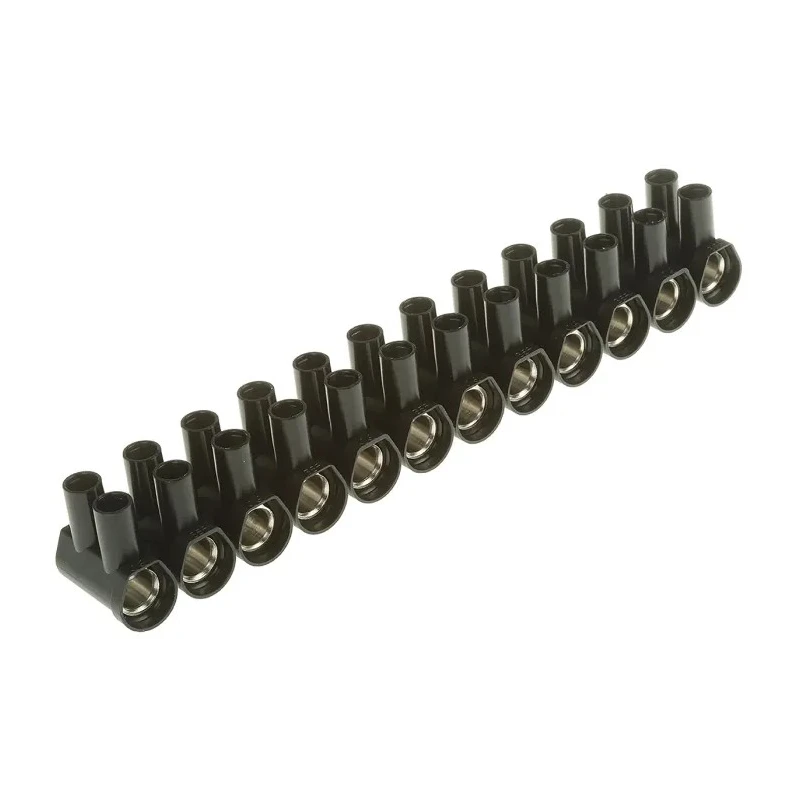 CAMDENBOSS Terminal Strip 12-Way 35mm² Wire 125A Screw Termination Nylon Black CTSOS438/12BK/RS