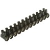 CAMDENBOSS Terminal Strip 12-Way 35mm² Wire 125A Screw Termination Nylon Black CTSOS438/12BK/RS