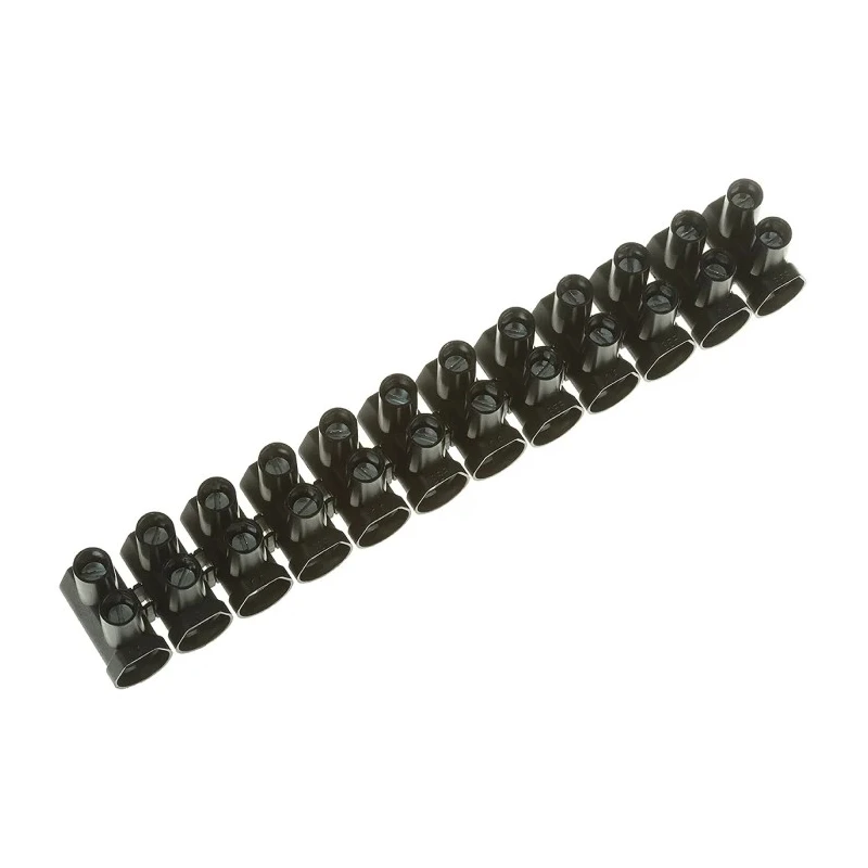 CAMDENBOSS Terminal Strip 12-Way 35mm² Wire 125A Screw Termination Nylon Black CTSOS438/12BK/RS