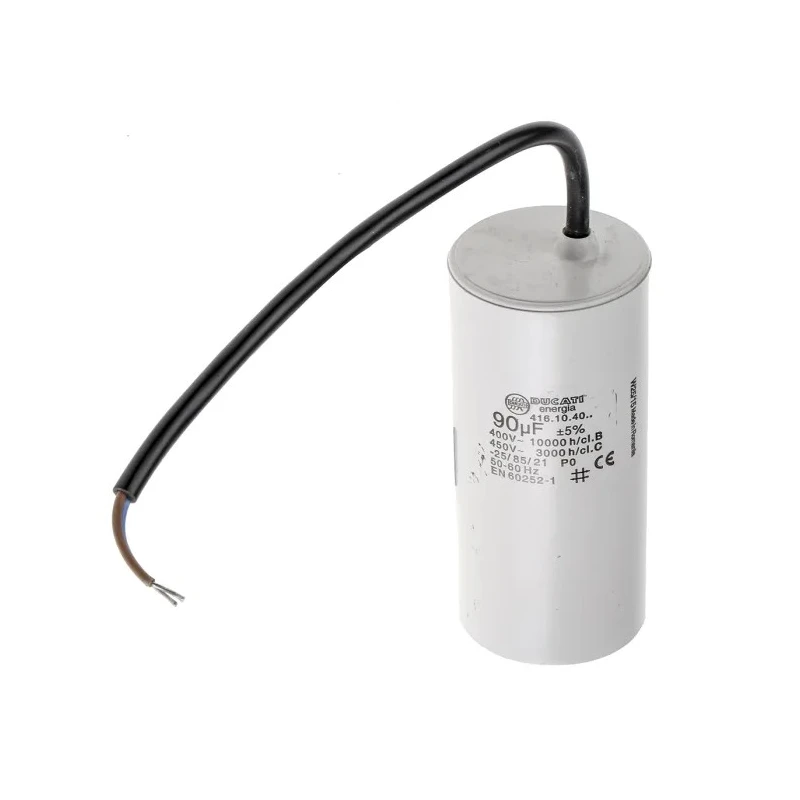 Ducati Energia Film Capacitor Class C, ±5 %, 90μF 450 V dc 450V ac, Stud Mount 4.16.10.40.14