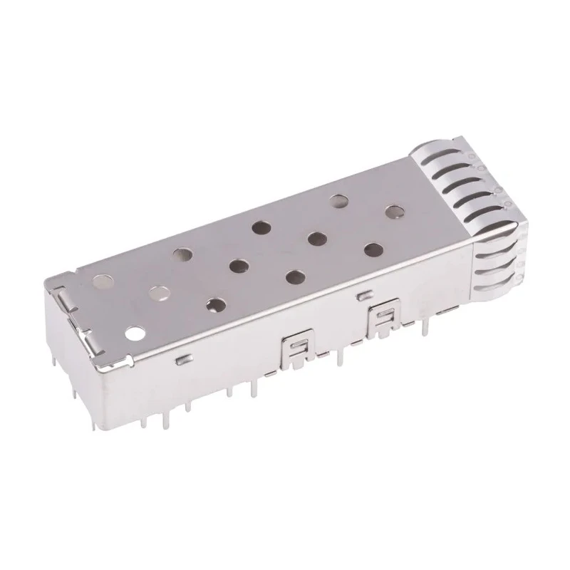 TE Connectivity SFP+ Cage for SFP Cage Assembly 2007194-1, Nickel Silver Material, Natural Silver Colour