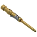 TE Connectivity Male Crimp Circular Connector Contact, Contact Size 16, Wire Size 16AWG, 18 AWG, 13A, Gold over 200336-1