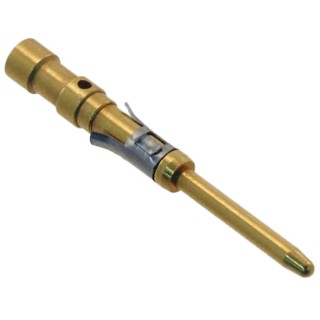 TE Connectivity Male Crimp Circular Connector Contact, Contact Size 16, Wire Size 16AWG, 18 AWG, 13A, Gold over 200336-1