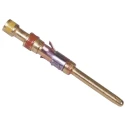 TE Connectivity Male Crimp Circular Connector Contact Size 16, Wire Size 20, 24AWG, 13A Current, Brass with Gold 201330-1