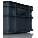 RS PRO 15L Grey Polypropylene Euro Container Stackable Ventilated Modular Storage Box 163-1899