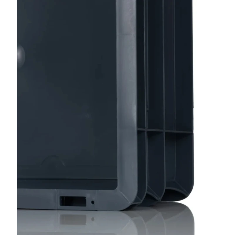 RS PRO 15L Grey Polypropylene Euro Container Stackable Ventilated Modular Storage Box 163-1899