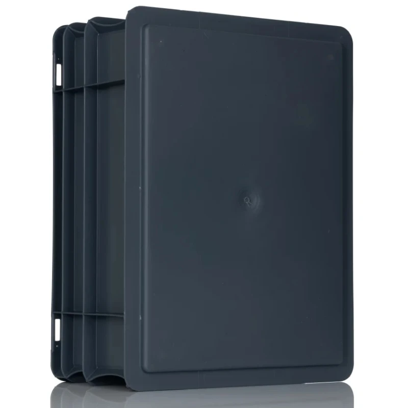 RS PRO 15L Grey Polypropylene Euro Container Stackable Ventilated Modular Storage Box 163-1899